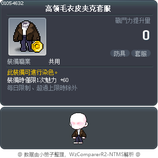 高领毛衣皮夹克套服 Tooltip