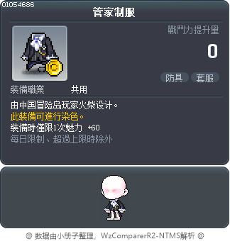 管家制服 Tooltip