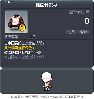 棕熊针织衫 Tooltip