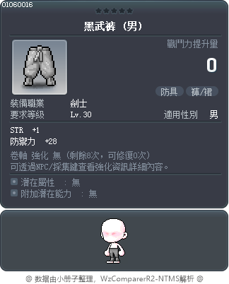 黑武裤 Tooltip