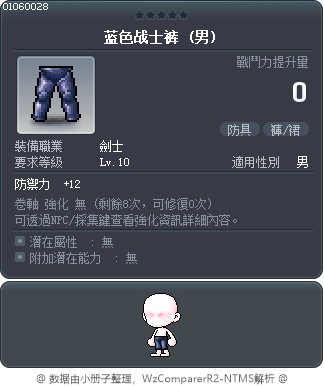 蓝色战士裤 Tooltip