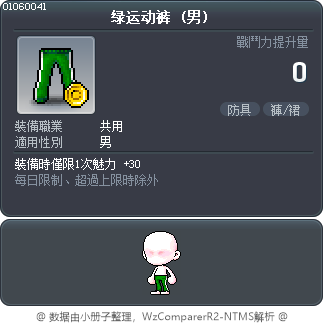 绿运动裤 Tooltip