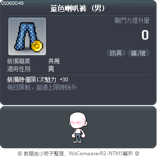 蓝色喇叭裤 Tooltip