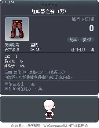 紅暗影之褲 Tooltip