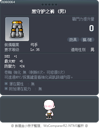 黑守护之裤 Tooltip