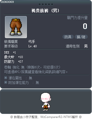 褐贵族裤 Tooltip