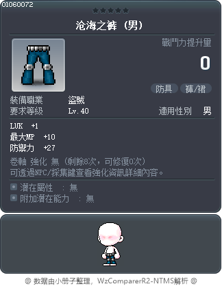 沧海之裤 Tooltip