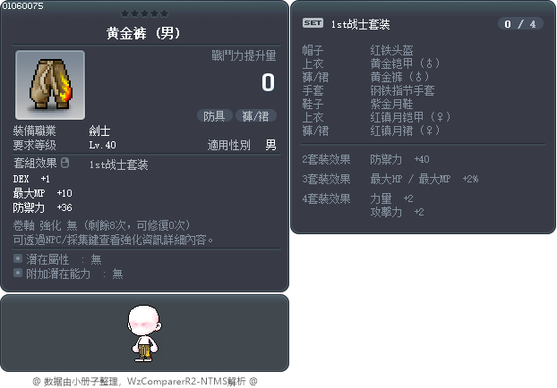 黄金裤 Tooltip