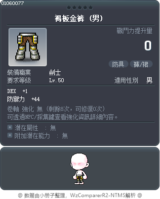 褐板金裤 Tooltip