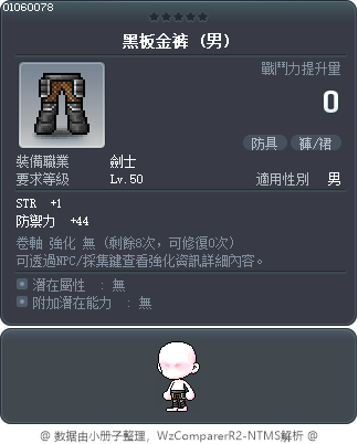 黑板金裤 Tooltip