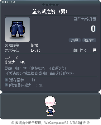 蓝玄武之裤 Tooltip