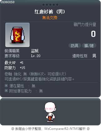 红唐衫裤 Tooltip