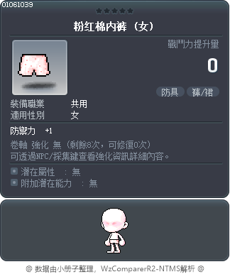 粉红棉内裤 Tooltip