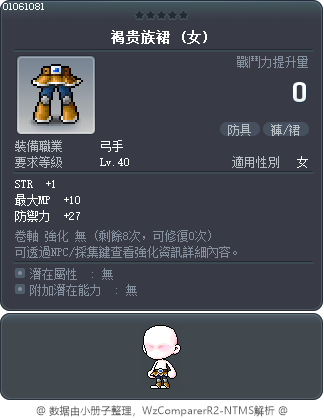 褐贵族裙 Tooltip