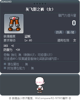 灰飞影之裤 Tooltip