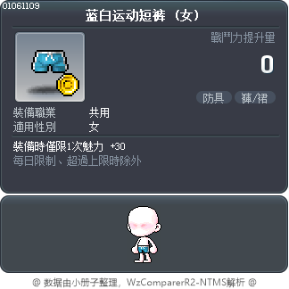蓝白运动短裤 Tooltip
