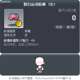 粉白运动短裤 Tooltip
