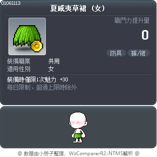 夏威夷草裙 Tooltip