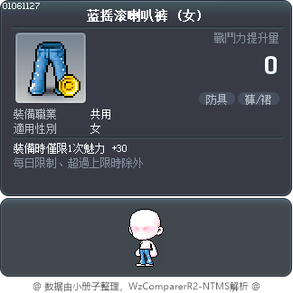 蓝摇滚喇叭裤 Tooltip