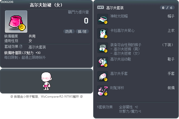 高尔夫短裙 Tooltip
