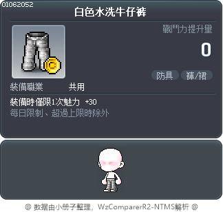 白色水洗牛仔裤 Tooltip