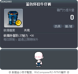 蓝色怀旧牛仔裤 Tooltip