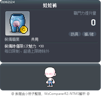 娃娃裤 Tooltip