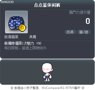 点点蓝休闲裤 Tooltip