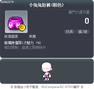小兔兔短裤(粉色) Tooltip