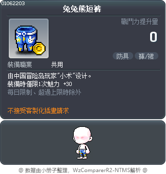 兔兔熊短裤 Tooltip
