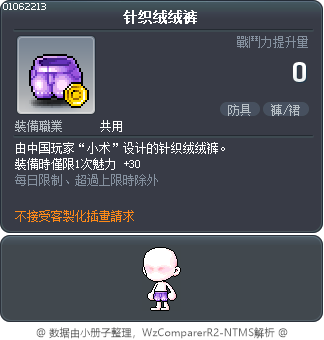针织绒绒裤 Tooltip