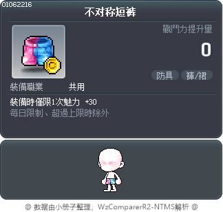 不对称短裤 Tooltip