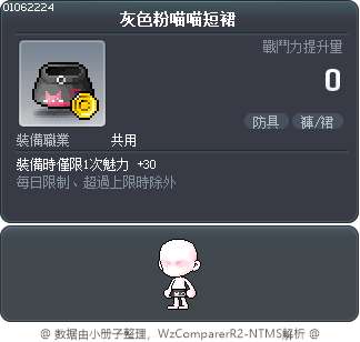 灰色粉喵喵短裙 Tooltip