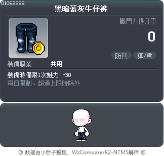 黑暗蓝灰牛仔裤 Tooltip