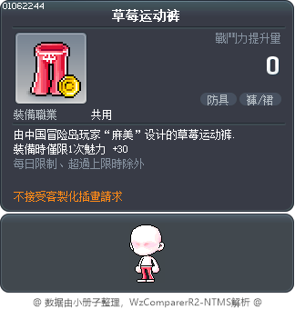 草莓运动裤 Tooltip