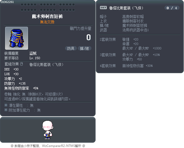魔术师刺客短裤 Tooltip