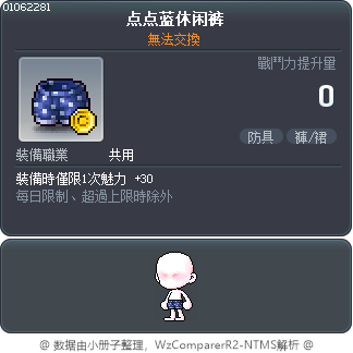 点点蓝休闲裤 Tooltip