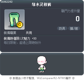 绿水灵秋裤 Tooltip