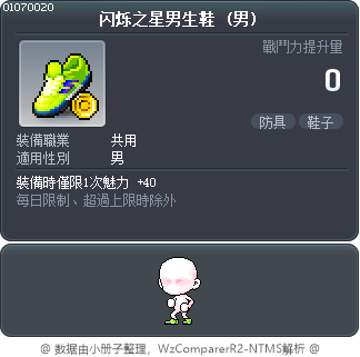 闪烁之星男生鞋 Tooltip