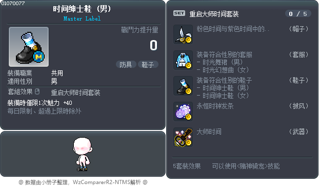 时间绅士鞋 Tooltip