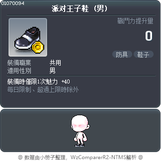 派对王子鞋 Tooltip