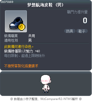 梦想航海皮鞋 Tooltip