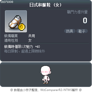 日式和服鞋 Tooltip