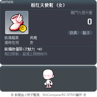 粉红天使鞋 Tooltip