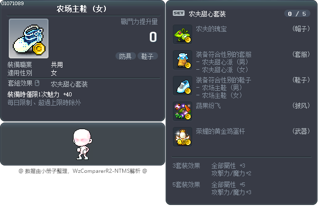 农场主鞋 Tooltip