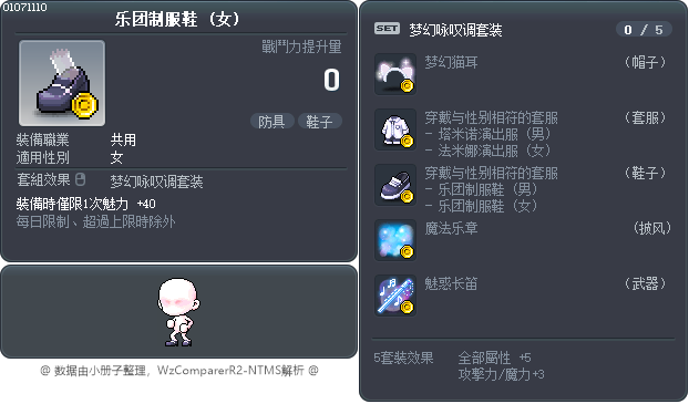 乐团制服鞋 Tooltip