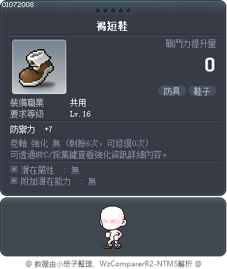 褐短鞋 Tooltip