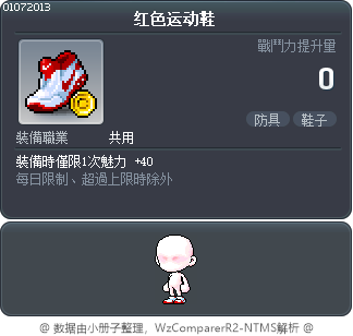 红色运动鞋 Tooltip