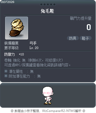 兔毛鞋 Tooltip