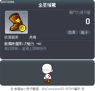金星绒靴 Tooltip